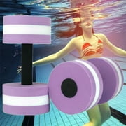 Clearance! Water Dumbbells Swimming Exercise Equipment,Water Foam Barbells of 2 Set, Hand Fitness Gear, Swimming Paddles, Water Walking Grip, Aqua Aerobic Sport Tool Purple